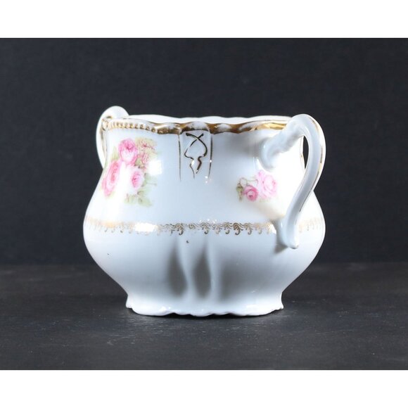 Three Crown China Sugar Bowl No Lid Rose Pattern Made in Germany 1950s - Picture 2 of 11